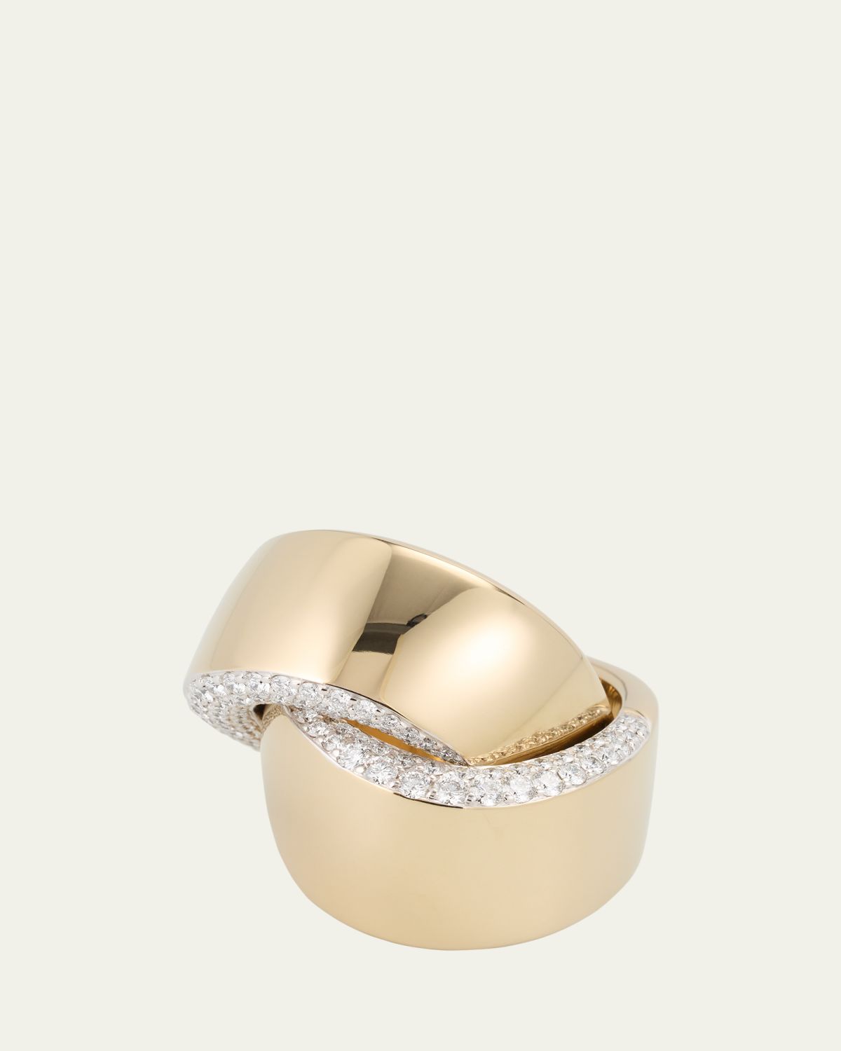 Vhernier Abbraccio 18K White Gold Diamond Ring