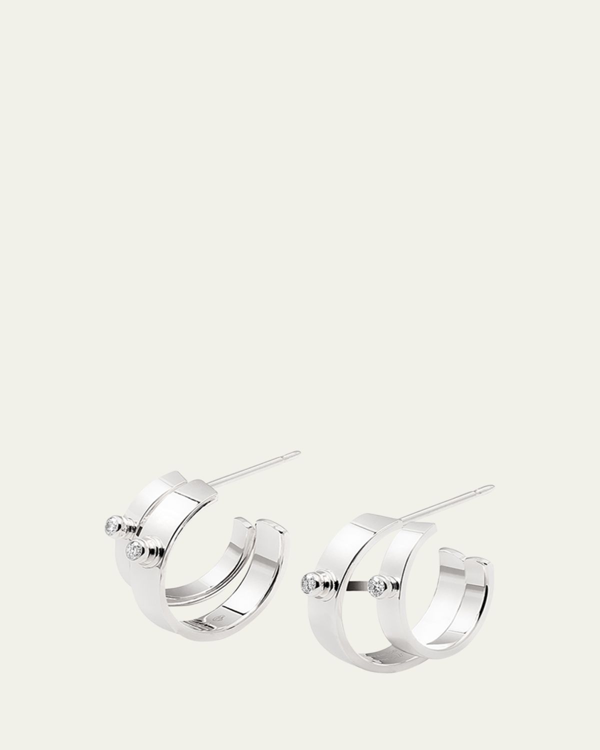 Nouvel Heritage 18K Monday Morning Mood Double Hoop Earrings