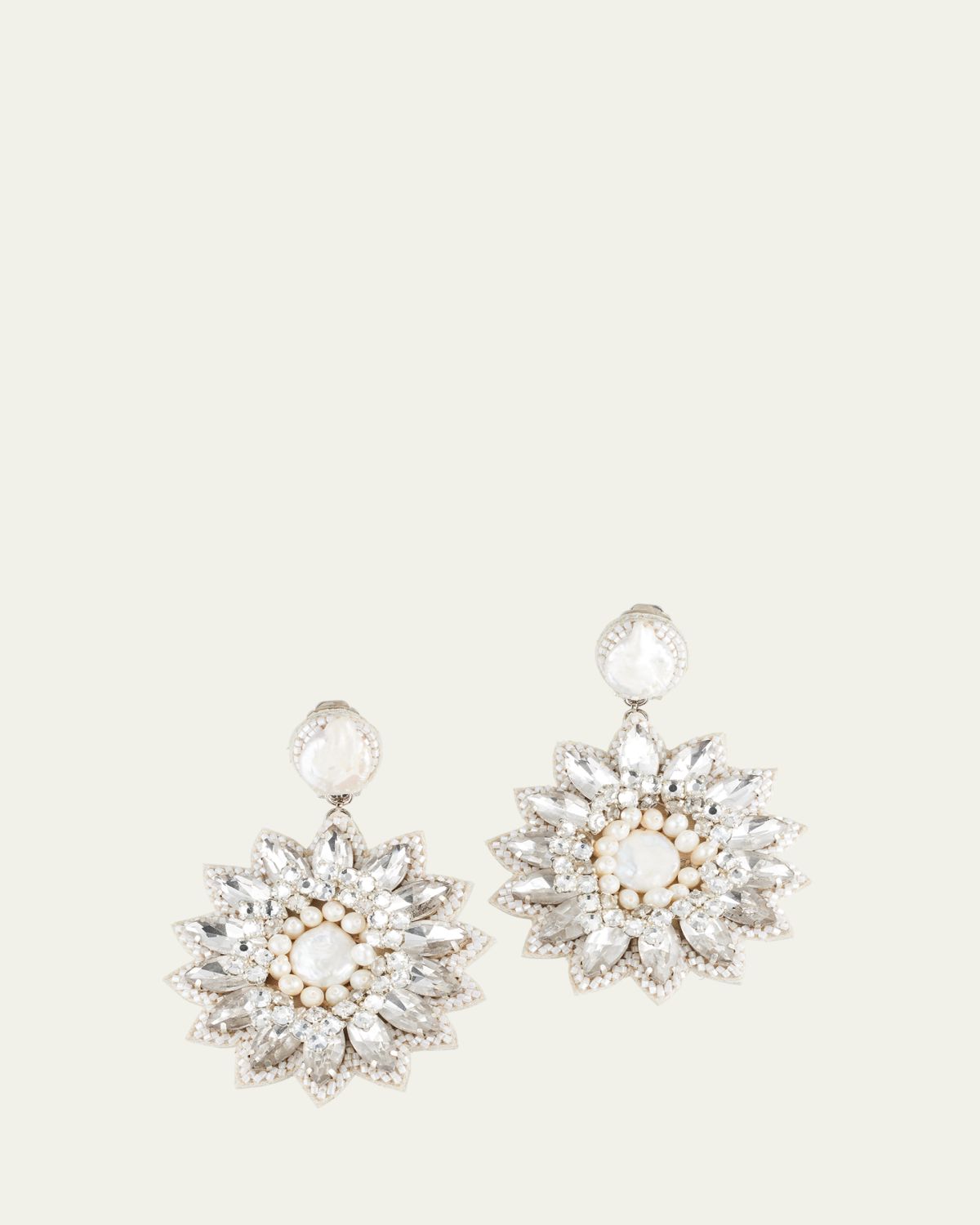 Ranjana Khan Dioses Earrings with Pearls