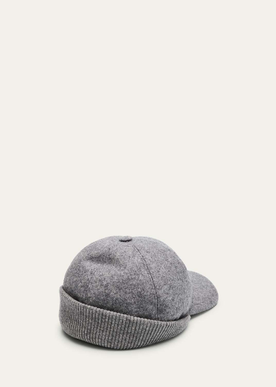 Inverni Men's Cashmere Baseball Cap with Ear Flaps | Thumbnail 2