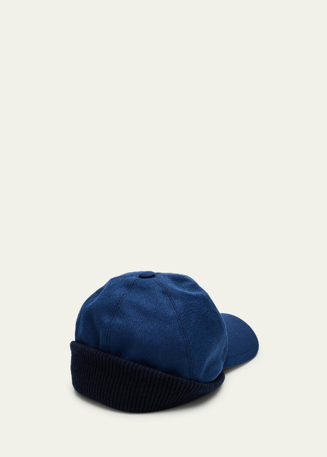 Inverni Men's Cashmere Baseball Cap with Ear Flaps | Thumbnail 3