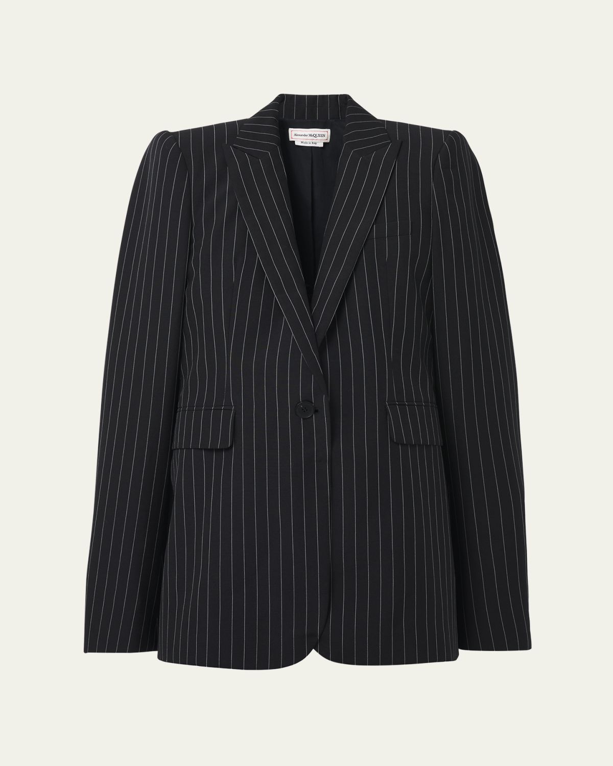 McQueen Pinstripe Single-Breasted Blazer