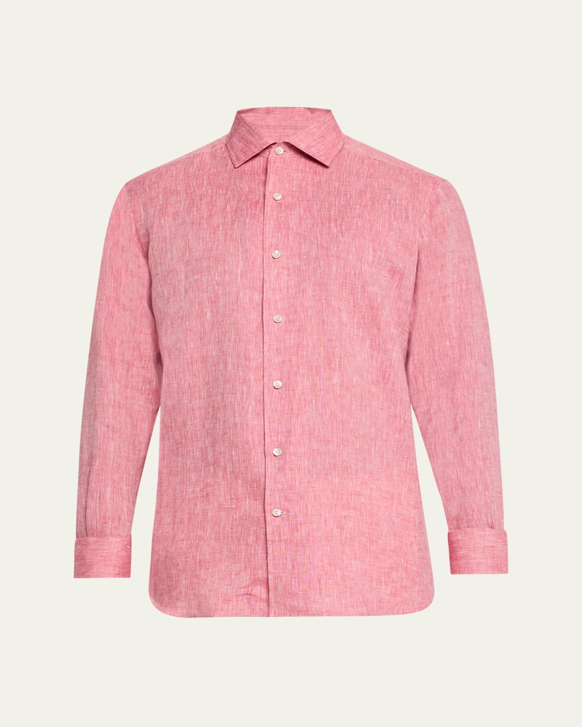 ZEGNA Men's Azeala Oasi Lino Casual Button-Down Shirt