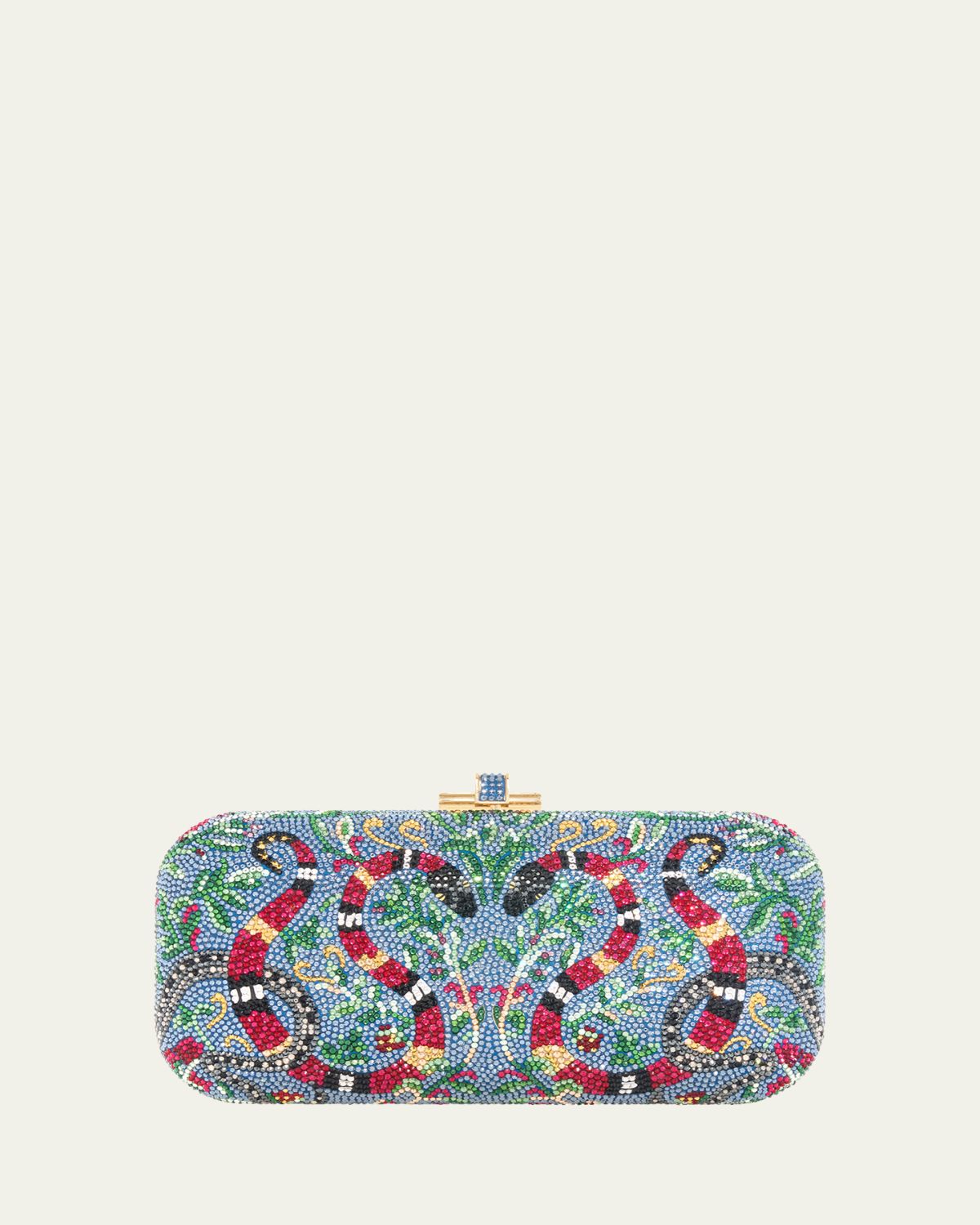 Judith Leiber Couture Transformation Snake Crystal Long Slide Minaudiere