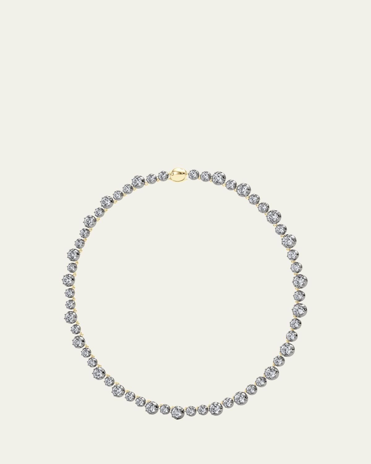 HauteCarat 18K Georgian Cut Lab Grown Diamond Necklace
