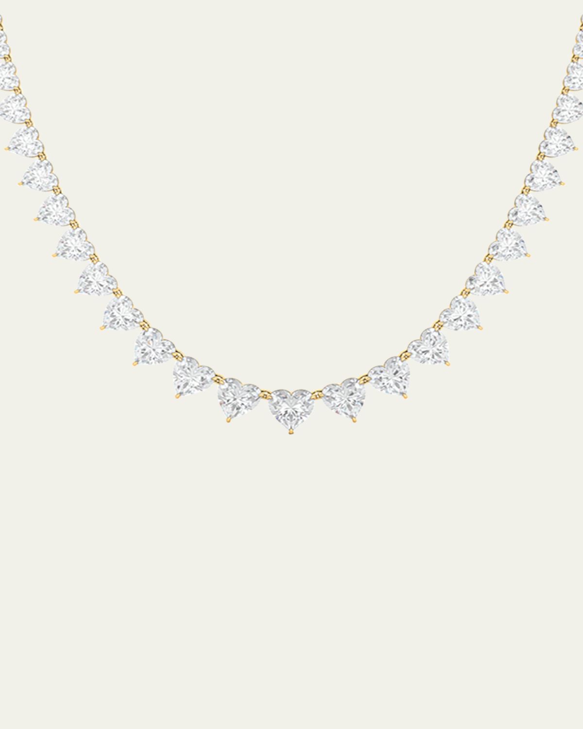HauteCarat 18K Graduated Heart Shape Lab Grown Diamond Necklace | Thumbnail 4 HauteCarat 18K Graduated Heart Shape Lab Grown Diamond Necklace | Thumbnail 4