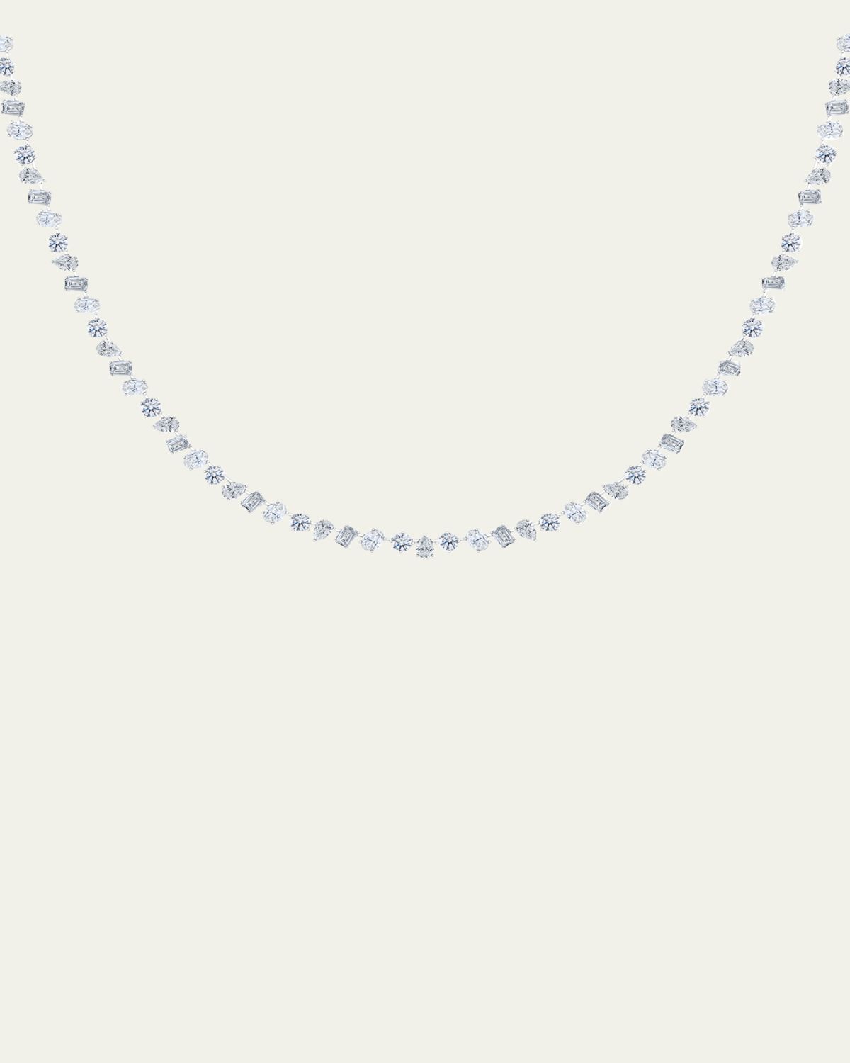 HauteCarat 18K Mixed Shape Lab Grown Diamond Necklace