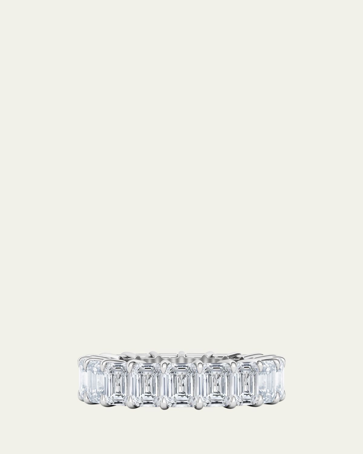 HauteCarat 18K Emerald Cut Lab Grown Diamond Eternity Band, .tcw | Thumbnail 5 HauteCarat 18K Emerald Cut Lab Grown Diamond Eternity Band, .tcw | Thumbnail 5