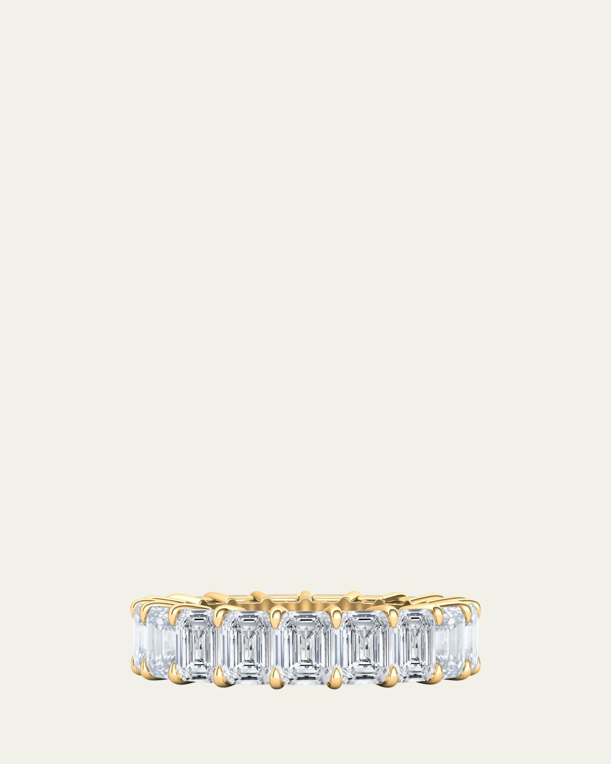 HauteCarat 18K Emerald Cut Lab Grown Diamond Eternity Band, 9.0tcw | Thumbnail 5 HauteCarat 18K Emerald Cut Lab Grown Diamond Eternity Band, 9.0tcw | Thumbnail 5