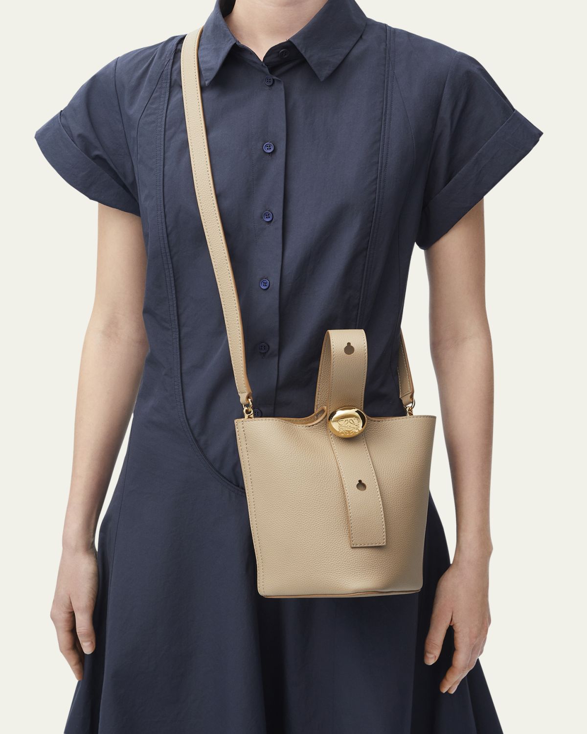 LOEWE Mini Pebble Leather Bucket Bag | Thumbnail 6