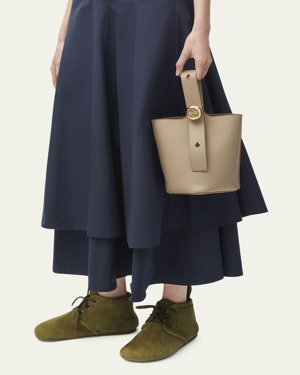 LOEWE Mini Pebble Leather Bucket Bag | Thumbnail 9