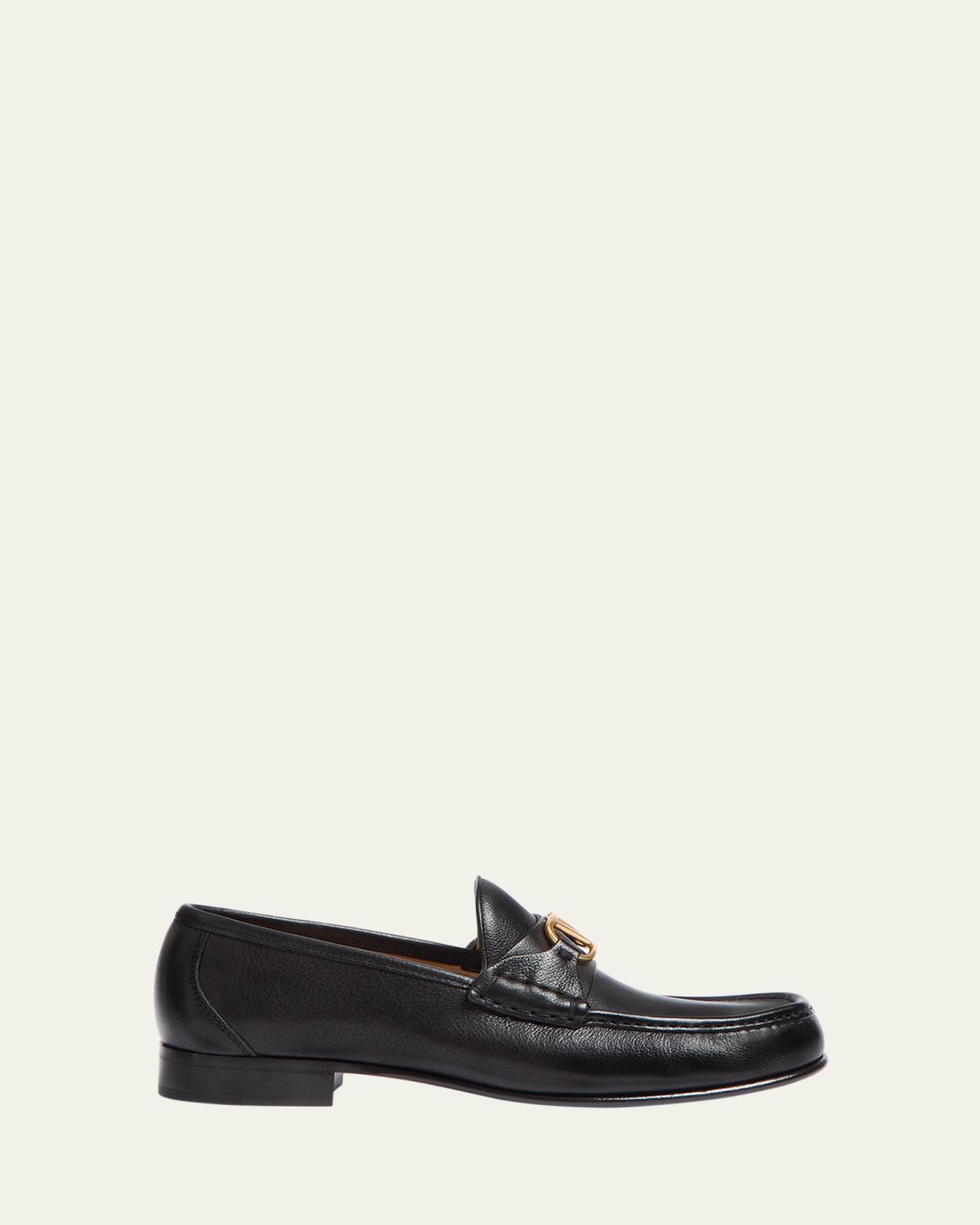 Valentino Garavani Men's VLogo Signature Leather Penny Loafers | Thumbnail 4 Valentino Garavani Men's VLogo Signature Leather Penny Loafers | Thumbnail 4