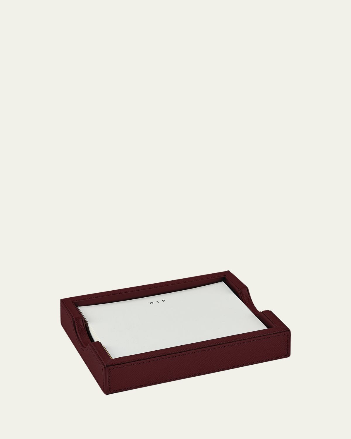Graphic Image Leather Memo Tray with 100 "WTF" Note Cards
