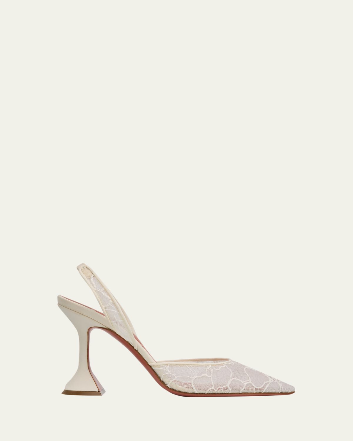 Amina Muaddi Holli Lace Slingback Pumps
