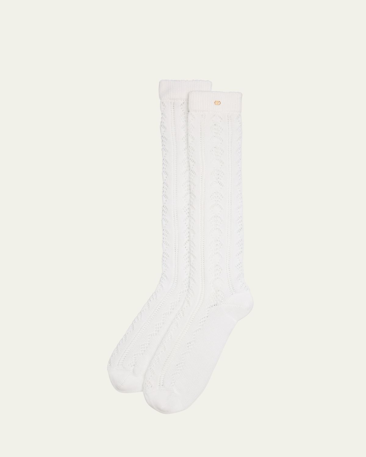 Valentino Garavani Men 's VLogo Cotton Knit Over-Calf Socks