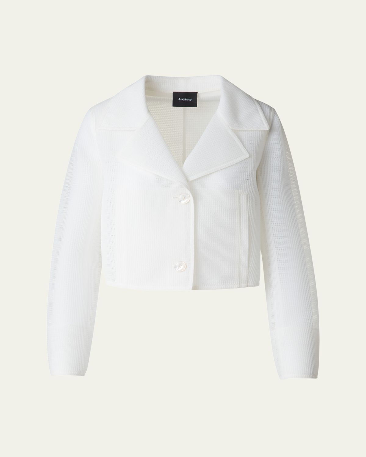 Akris Alice Double Layer Techno Grid Trench Jacket