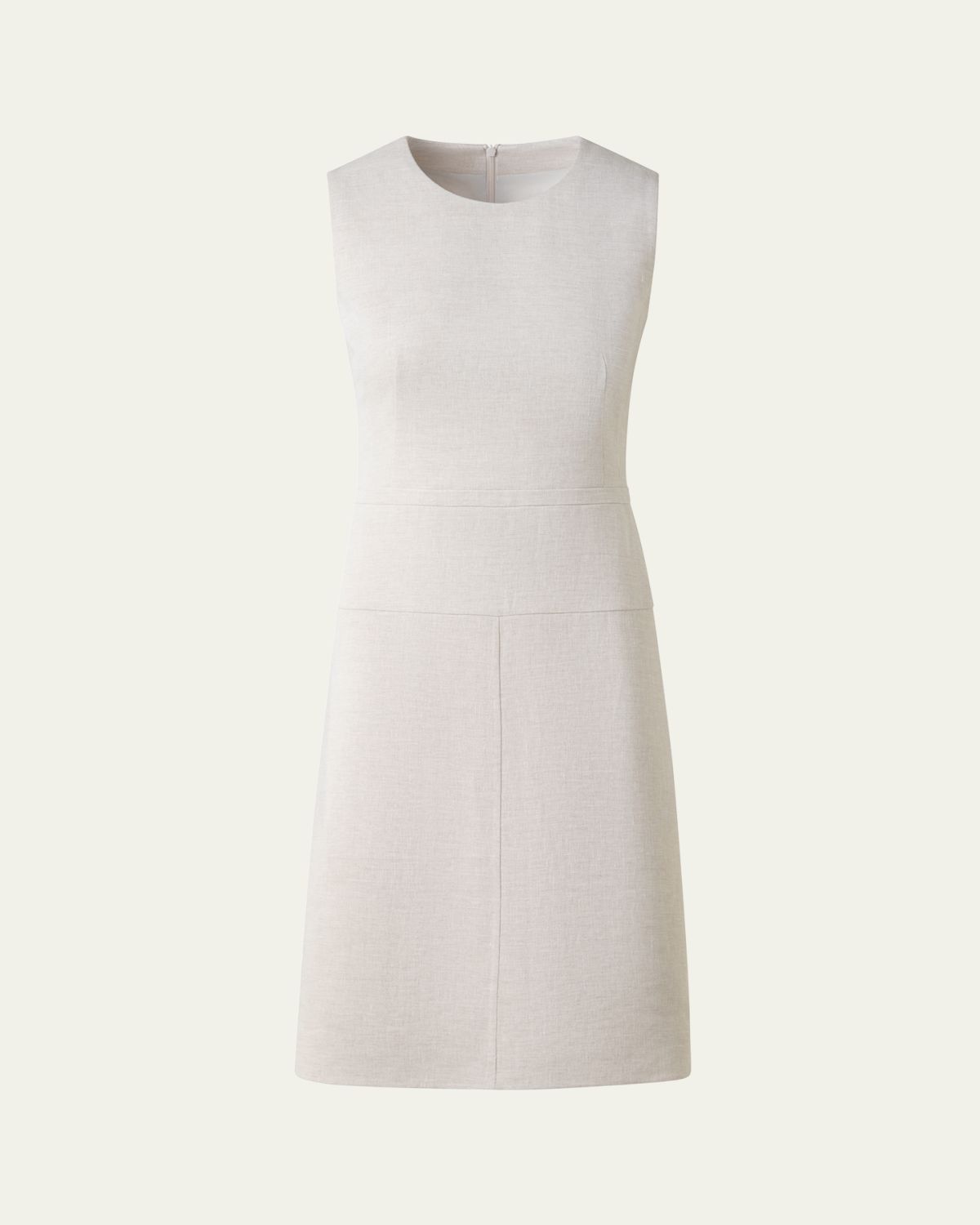 Akris Sleeveless Paneled Double-Face Linen Dress