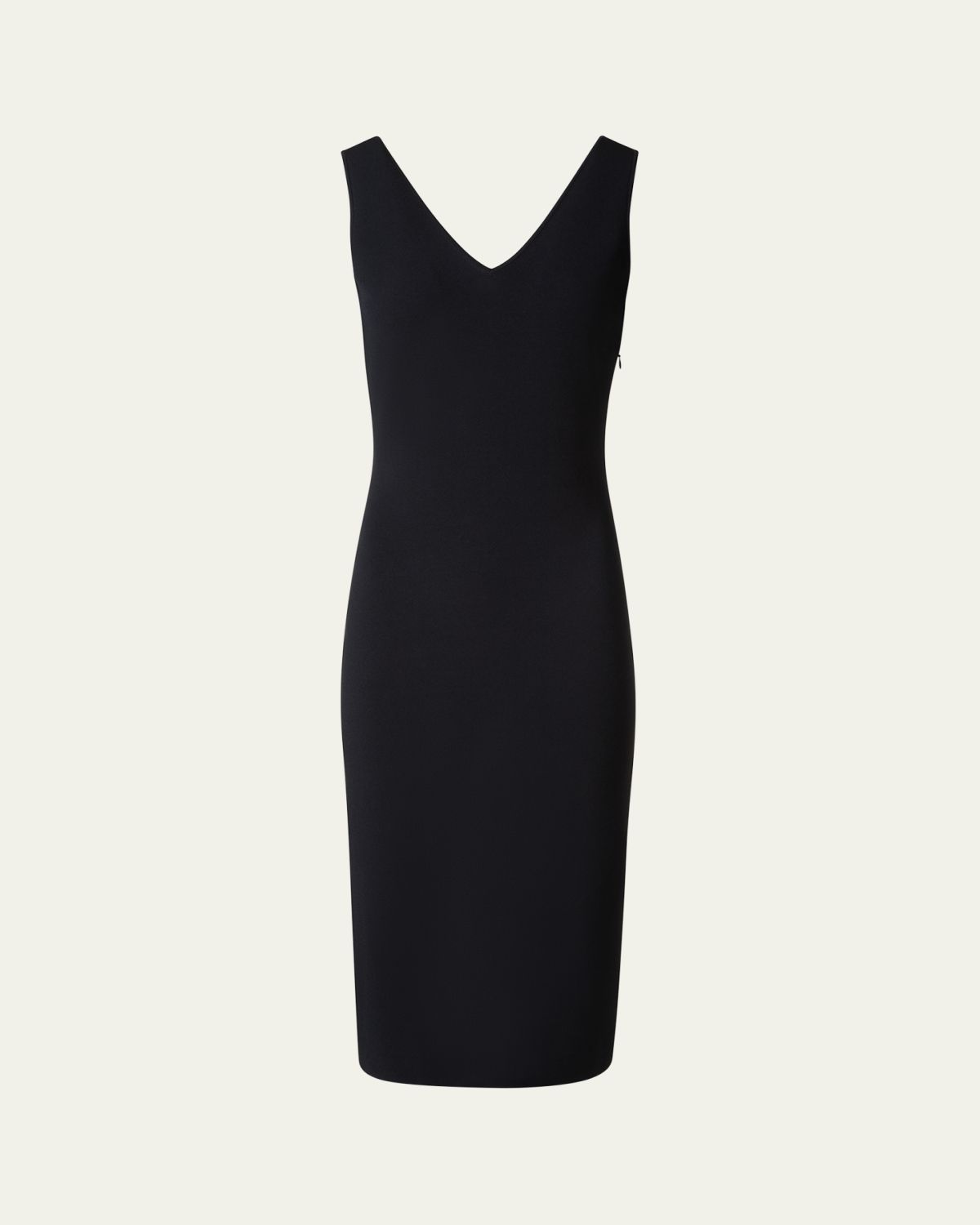 Akris V-Neck Sleeveless Knit Midi Dress