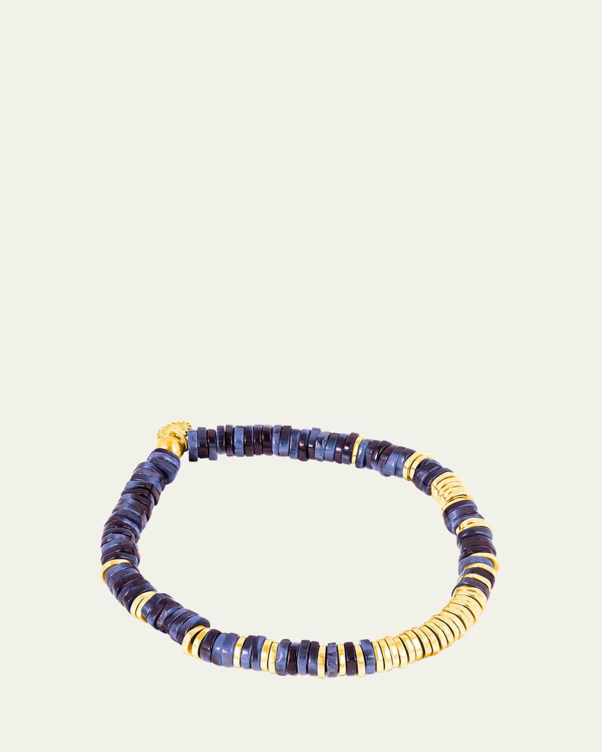 Tateossian Men's 18k Gold-Plated Tiger's Eye Constellation Beaded Bracelet