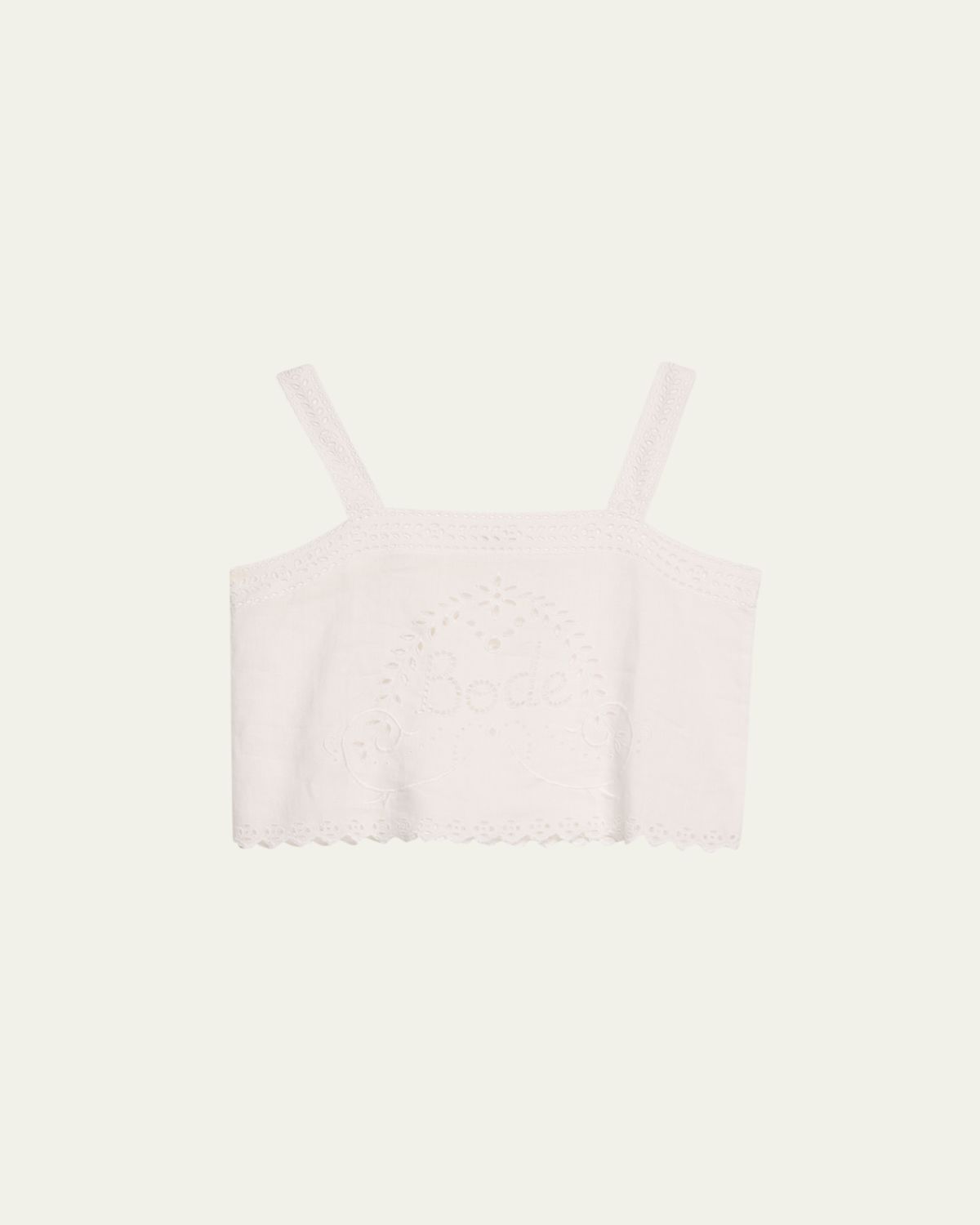 Bode Belvoir Broderie Anglaise Lace Tank Top