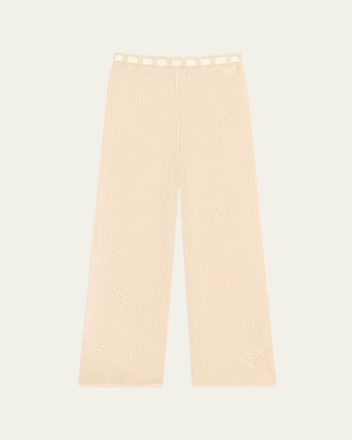 Bode Angel Fish Knit Lace Joggers