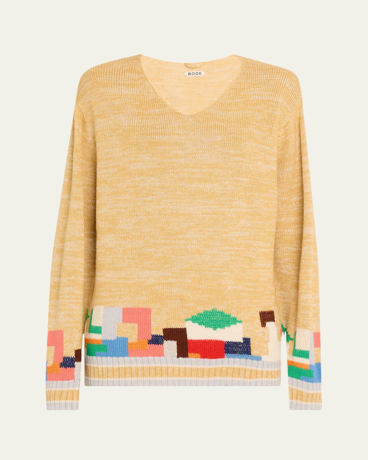 Bode Swatch Abstract Knit Sweater