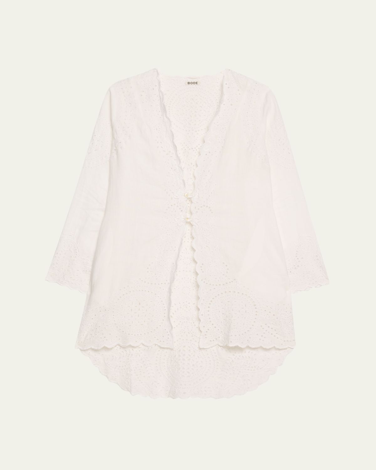 Bode Belvoir Broderie Anglaise Lace Top