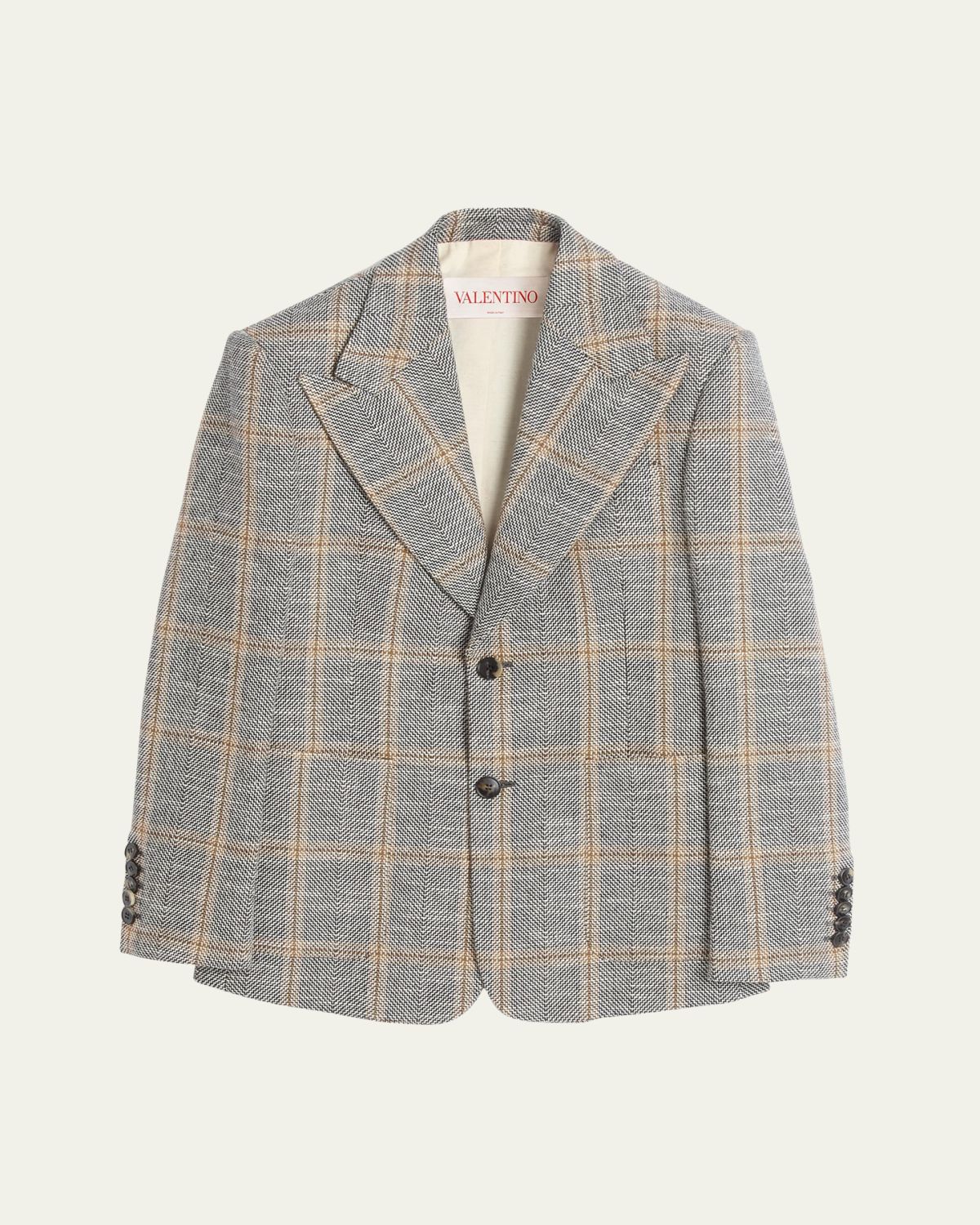Valentino Garavani Men's Wide Peak-Lapel Check Sport Coat