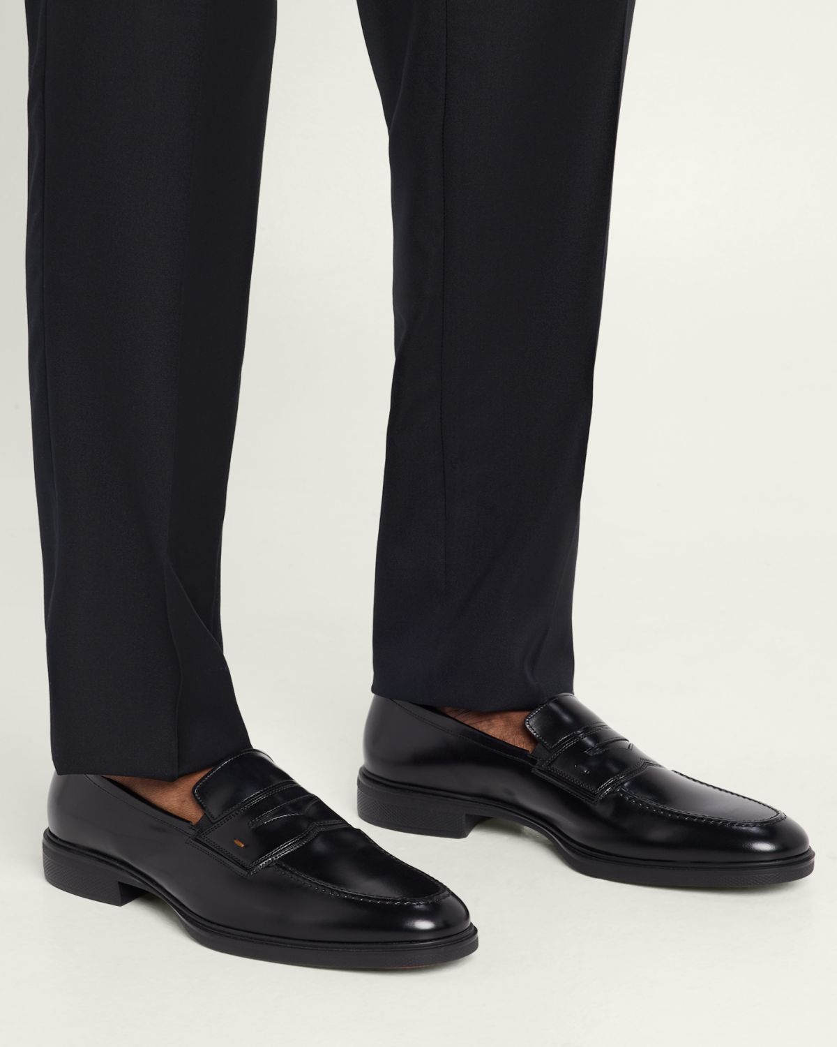 Santoni Men's Easy Leather Penny Loafers | Thumbnail 2