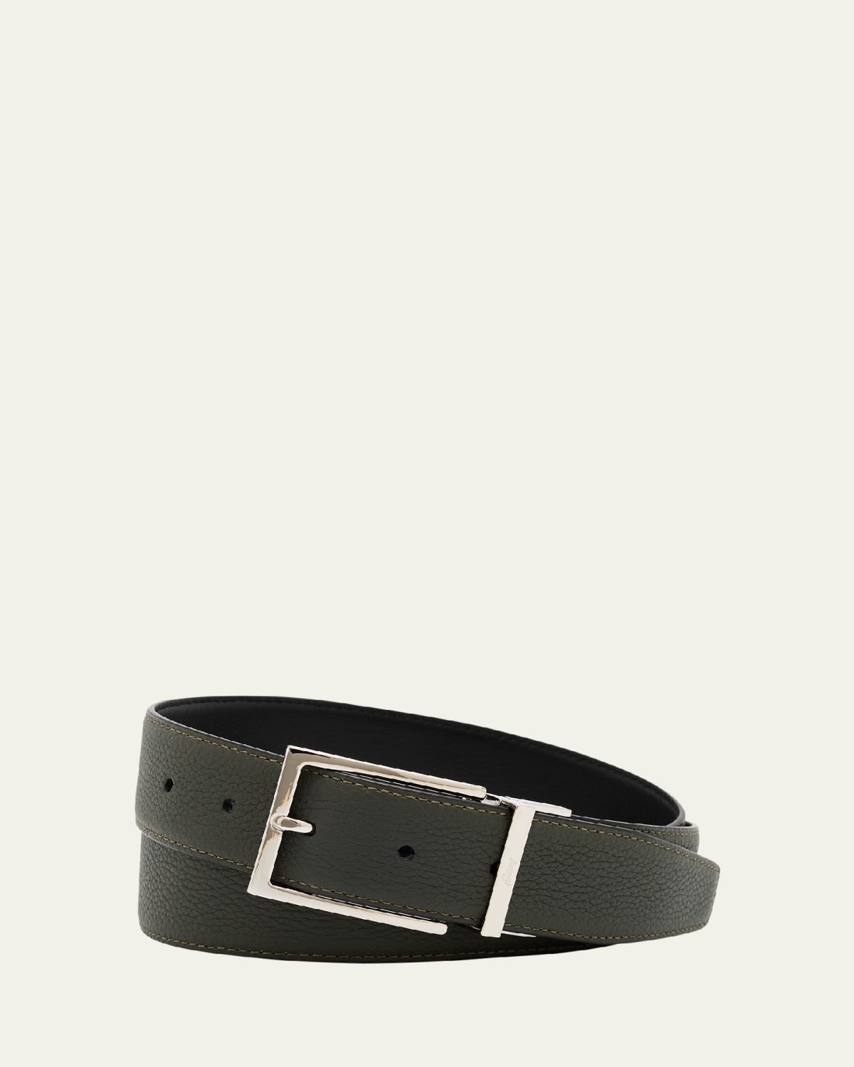 Brioni Men's Reversible Grained Leather Belt