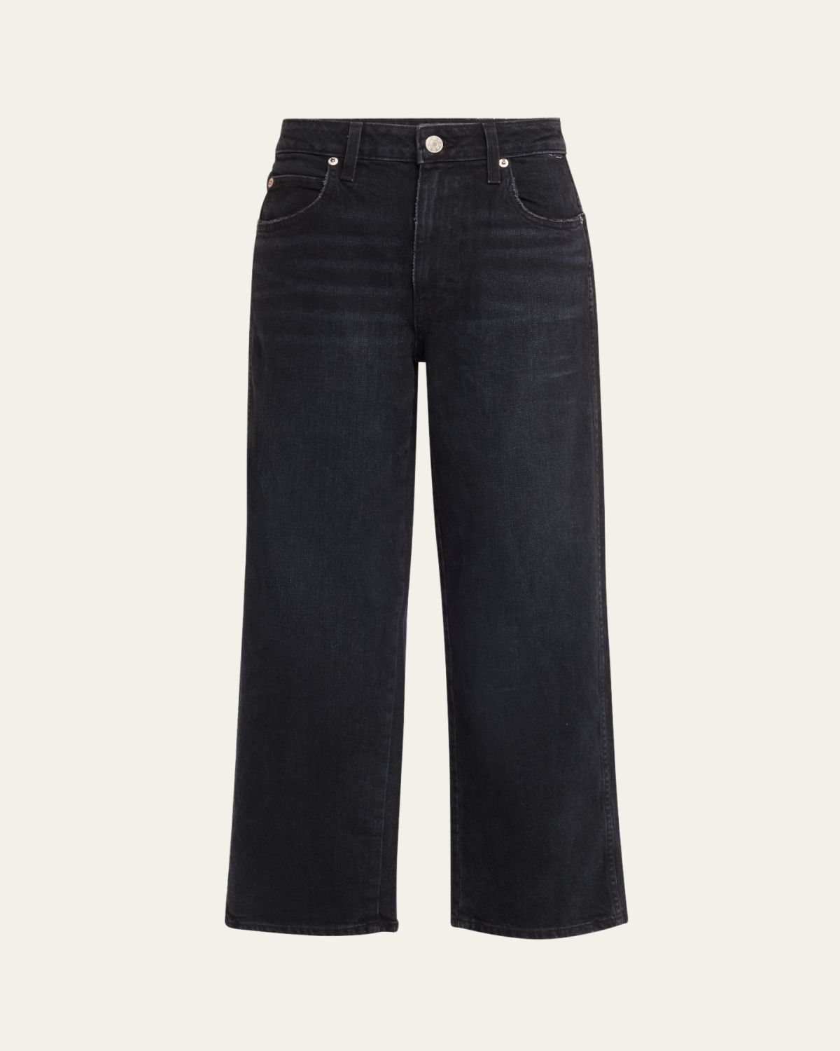 AMO Denim Billie Wide Straight Cropped Jeans