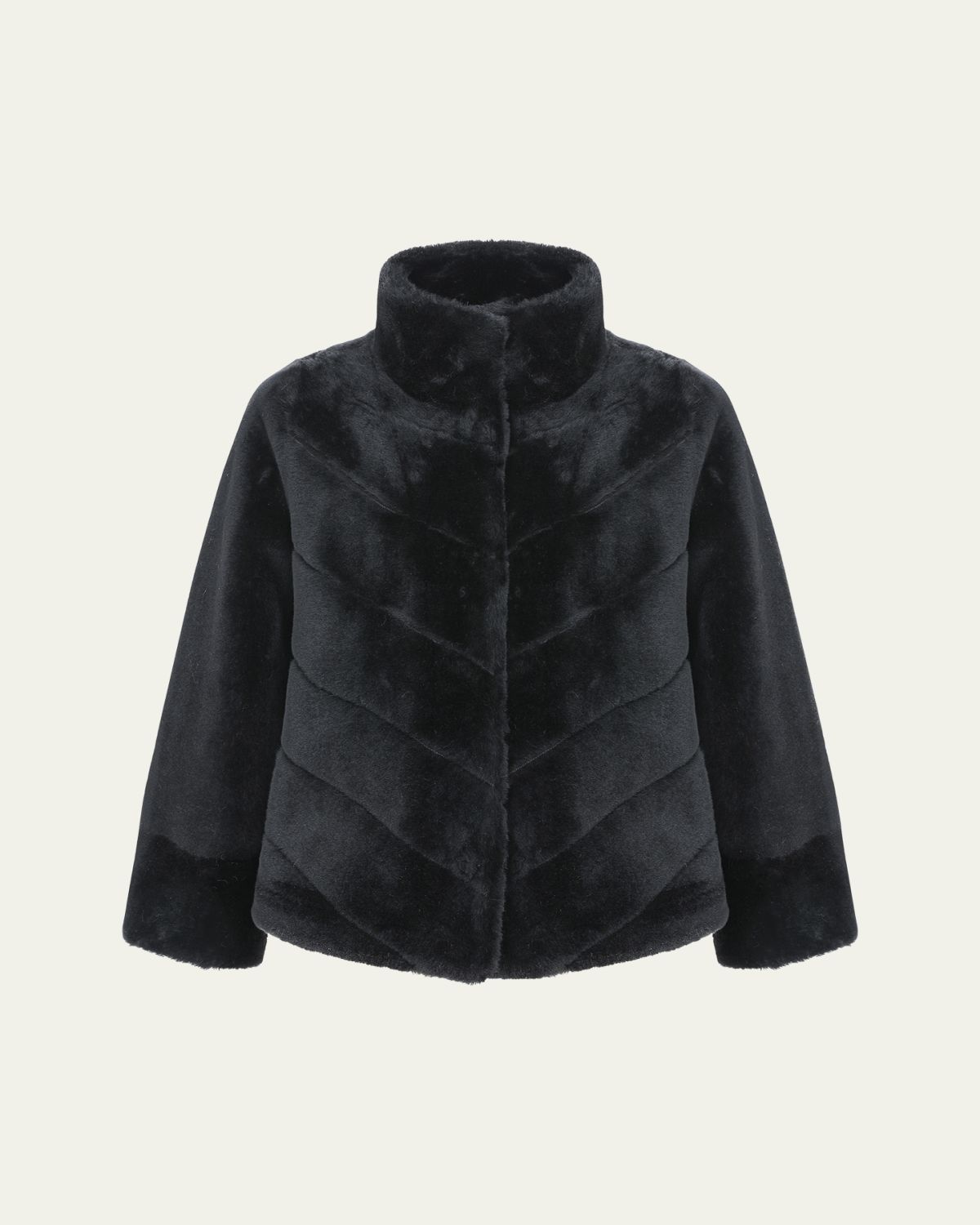 Gorski Reversible Merino Shearling Lamb Chevron Jacket