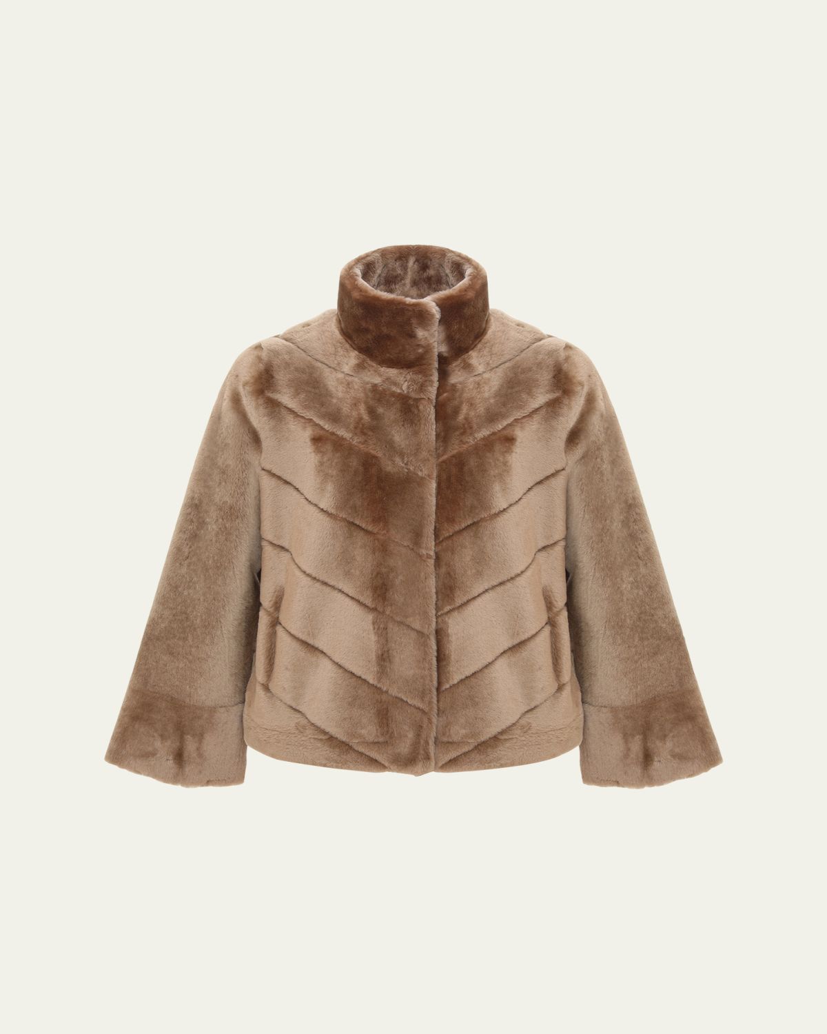 Gorski Reversible Merino Shearling Lamb Chevron Jacket