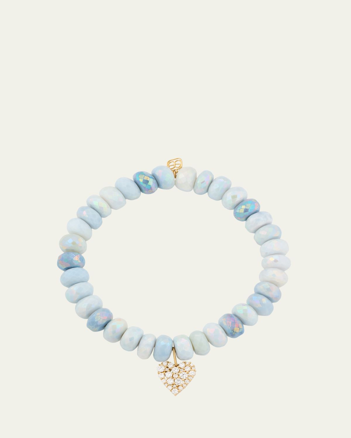 Sydney Evan 14K Yellow Gold Small Diamond Cocktail Heart Charm