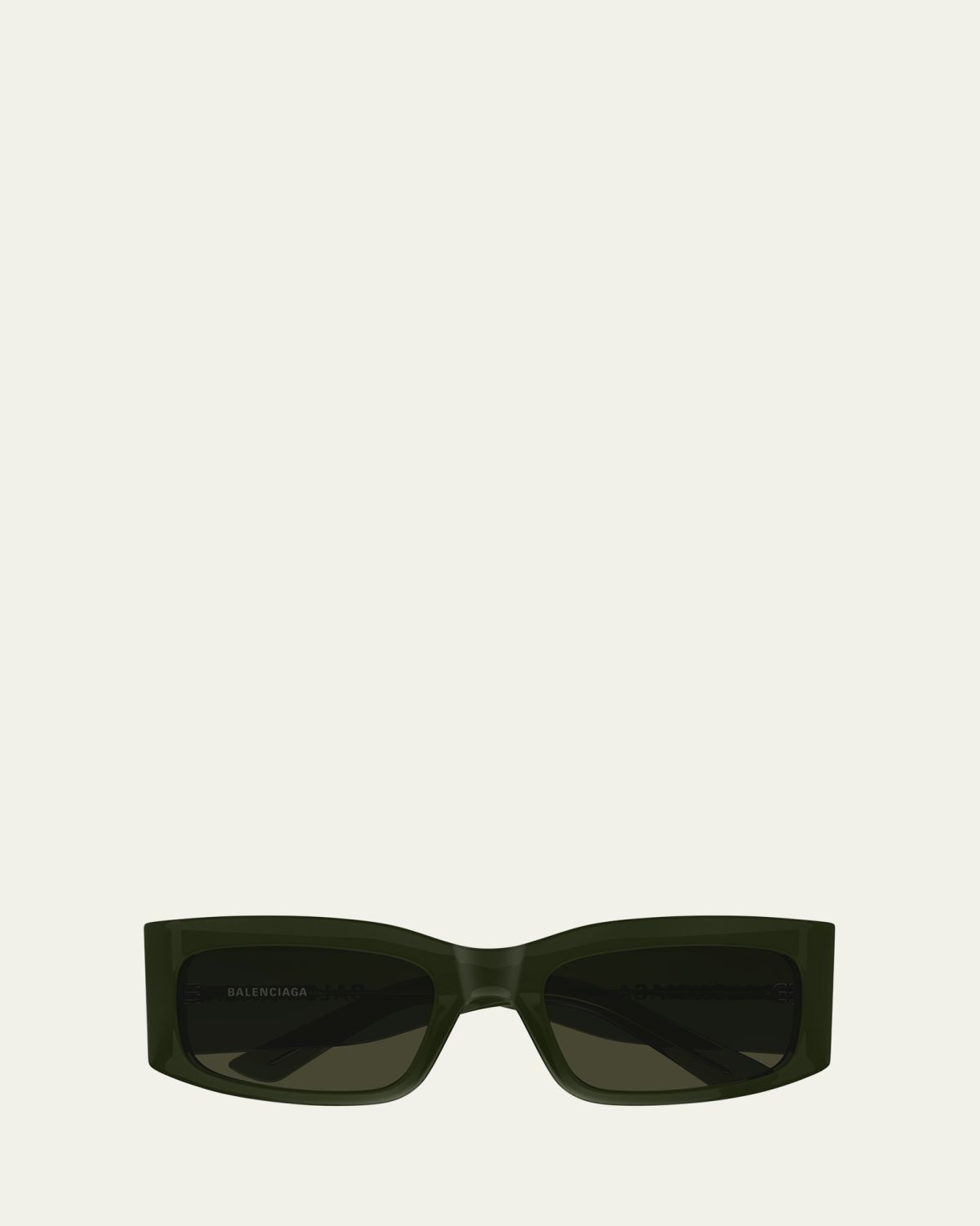 Balenciaga Men's BB0328S Acetate and Nylon Rectangle Sunglasses