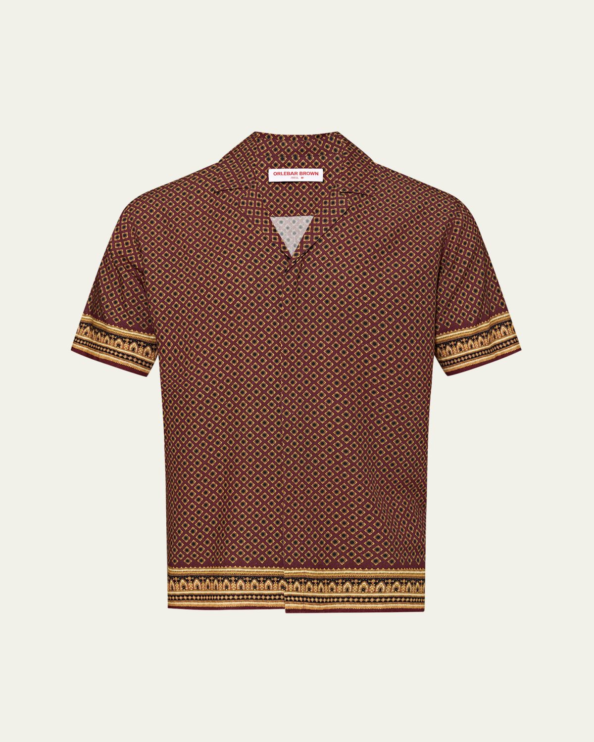 Orlebar Brown Men's Maitan Solmio Geometric Camp Shirt