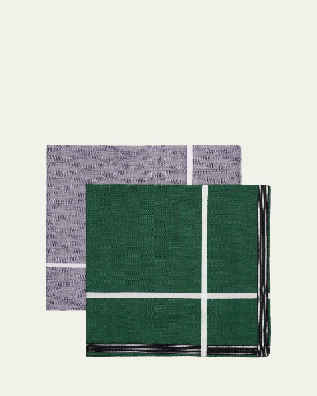 Simonnot Godard Men's 2-Pack Egyptian Cotton Handkerchiefs | Thumbnail 3 Simonnot Godard Men's 2-Pack Egyptian Cotton Handkerchiefs | Thumbnail 3