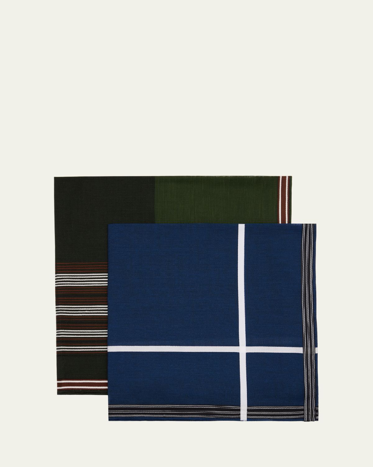Simonnot Godard Men's 2-Pack Egyptian Cotton Handkerchiefs | Thumbnail 3 Simonnot Godard Men's 2-Pack Egyptian Cotton Handkerchiefs | Thumbnail 3