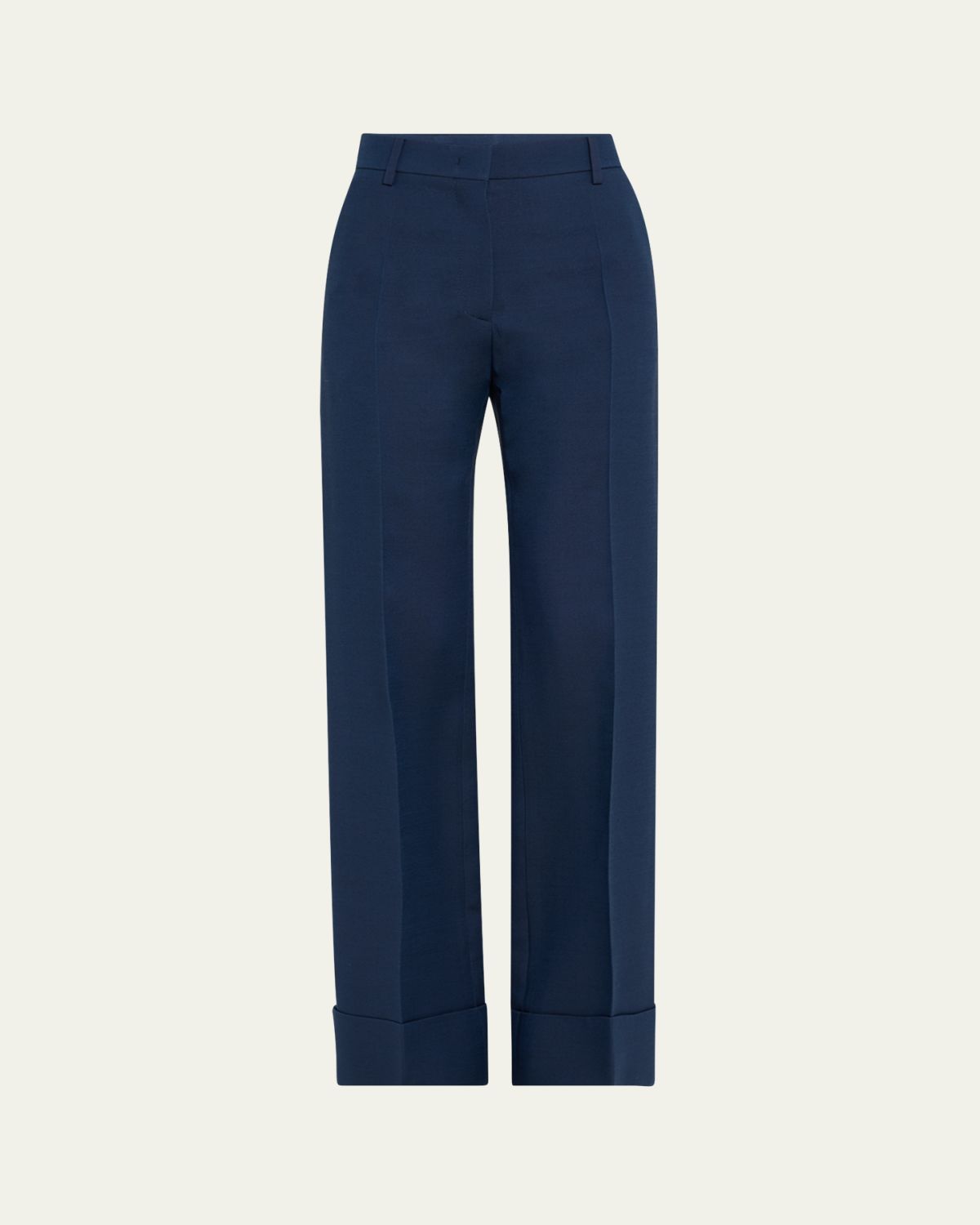 Valentino Garavani Cuffed Suiting Wool Trousers