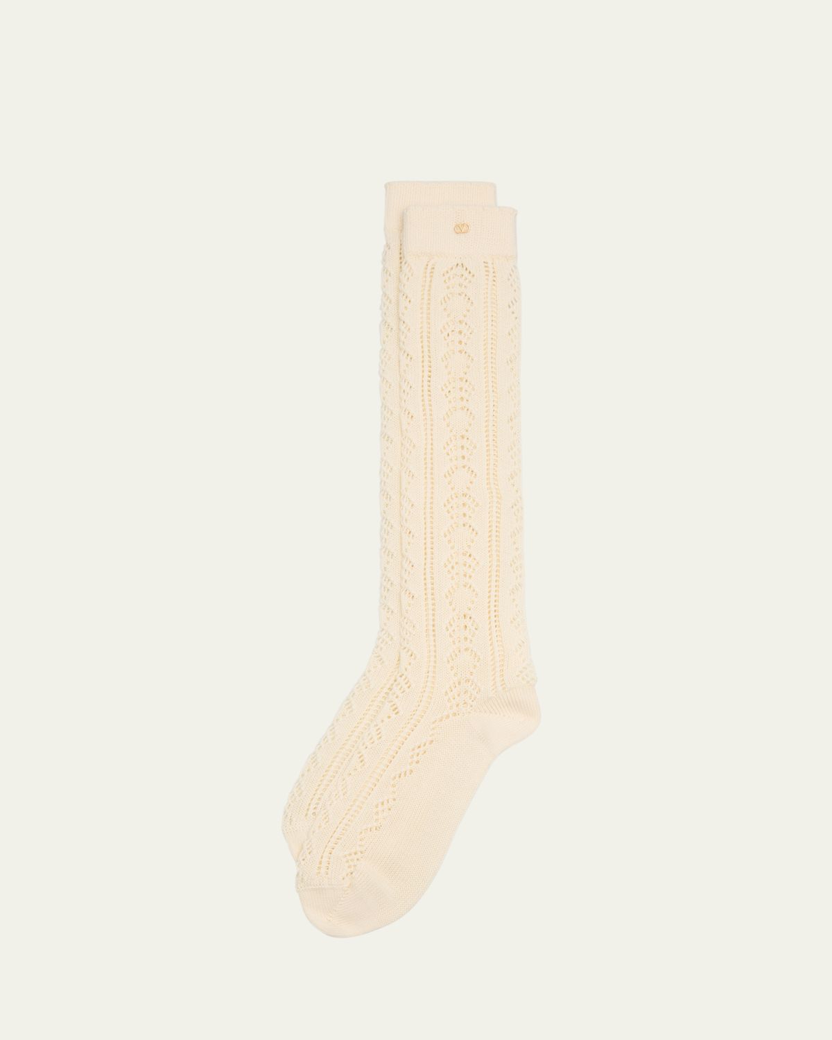 Valentino Garavani VLogo Cotton Knit Over-Calf Socks