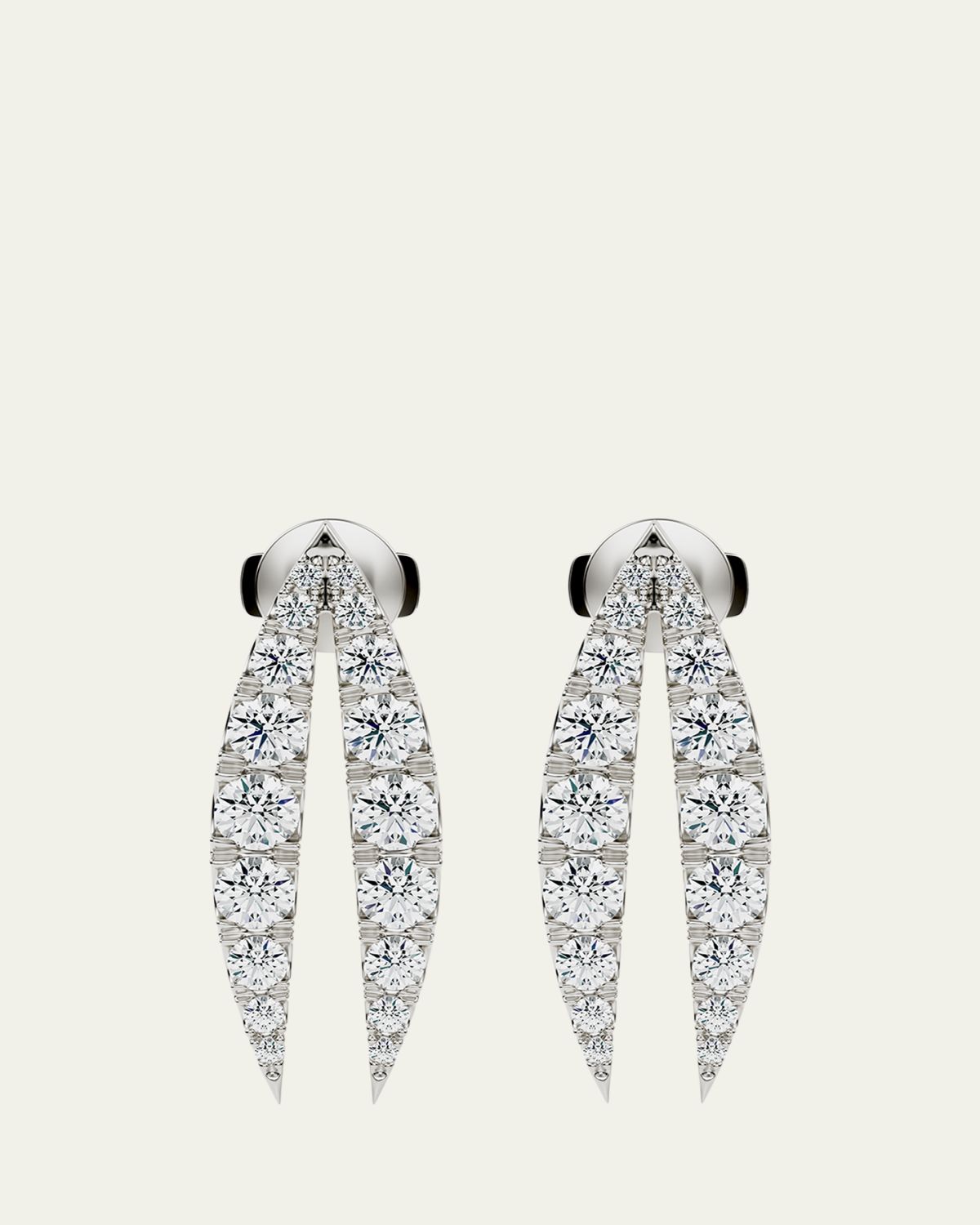 KAMAL Lotus Diamond Drop Earrings
