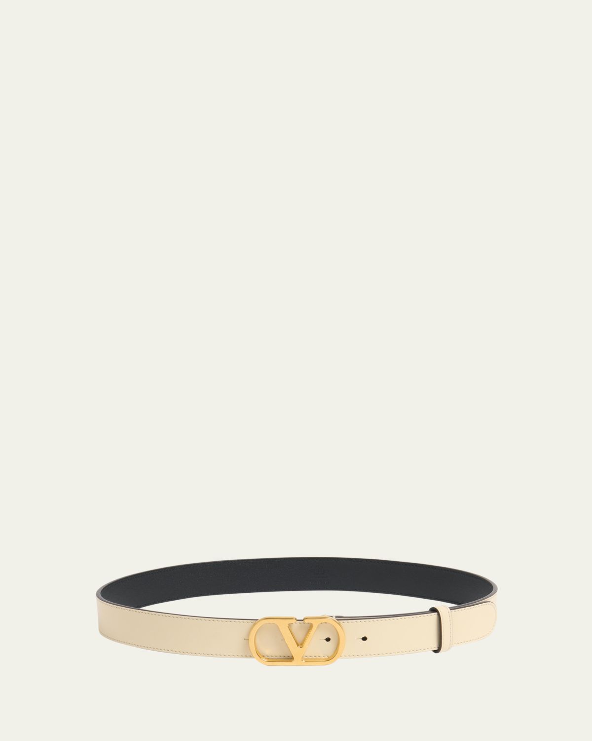 Valentino Garavani VLogo Signature Leather Belt, 30mm | Thumbnail 3