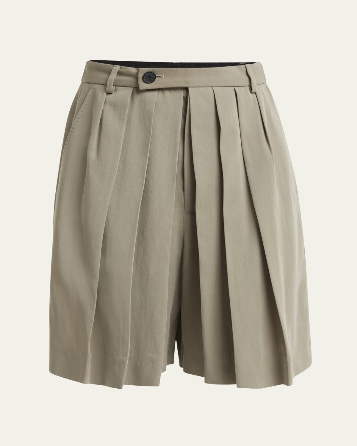 SETCHU Hakama Pleated Wool Shorts