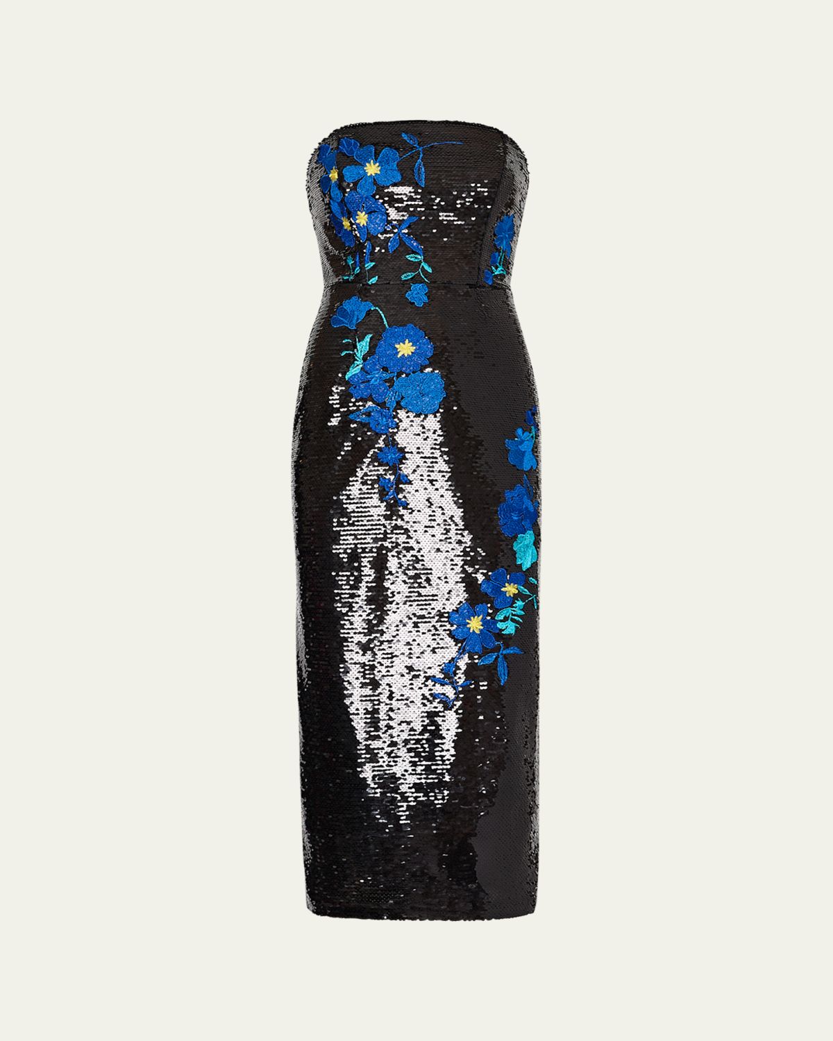 Milly Kait Floral-Embroidered Sequin Midi Dress | Thumbnail 6 Milly Kait Floral-Embroidered Sequin Midi Dress | Thumbnail 6