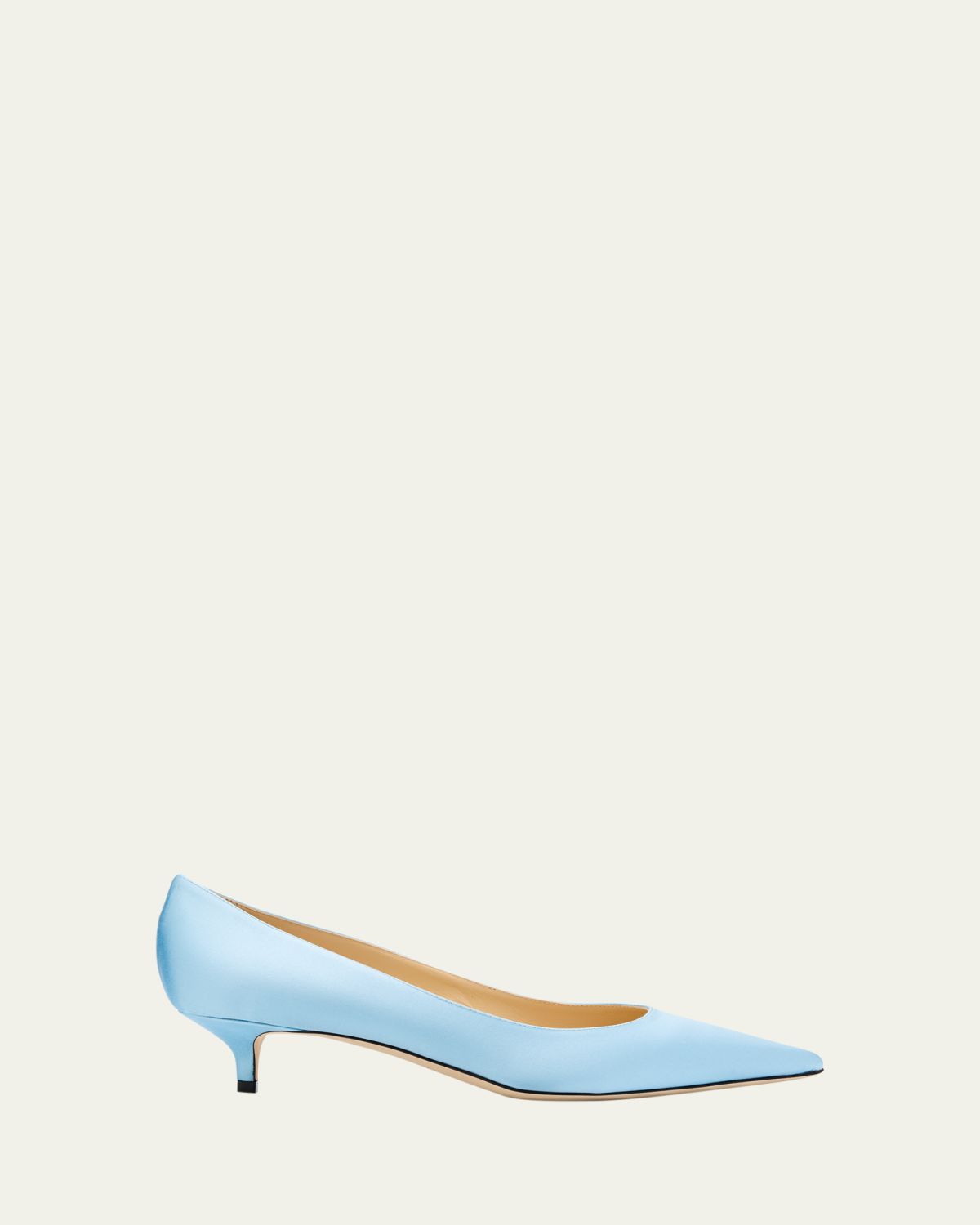 Jimmy Choo Amelia Satin Kitten-Heel Pumps