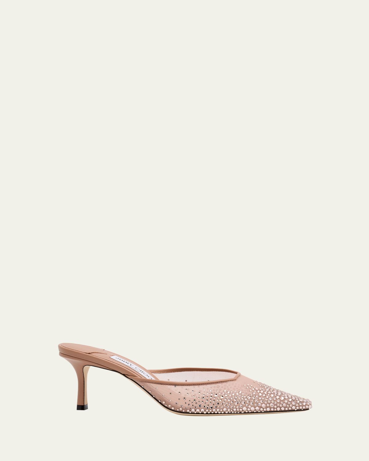 Jimmy Choo Vivi Crystal Mesh Mule Pumps