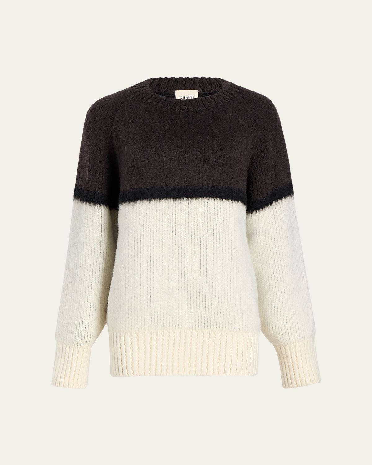 Khaite Martina Colorblock Cashmere Mohair Sweater