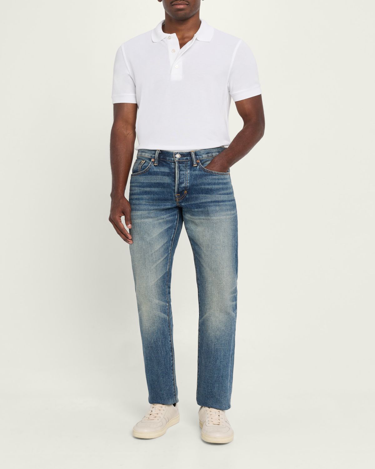 TOM FORD Men's Lyocell Pique Polo Shirt | Thumbnail 2 TOM FORD Men's Lyocell Pique Polo Shirt | Thumbnail 2