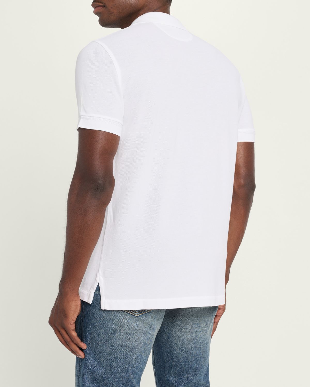 TOM FORD Men's Lyocell Pique Polo Shirt | Thumbnail 3 TOM FORD Men's Lyocell Pique Polo Shirt | Thumbnail 3