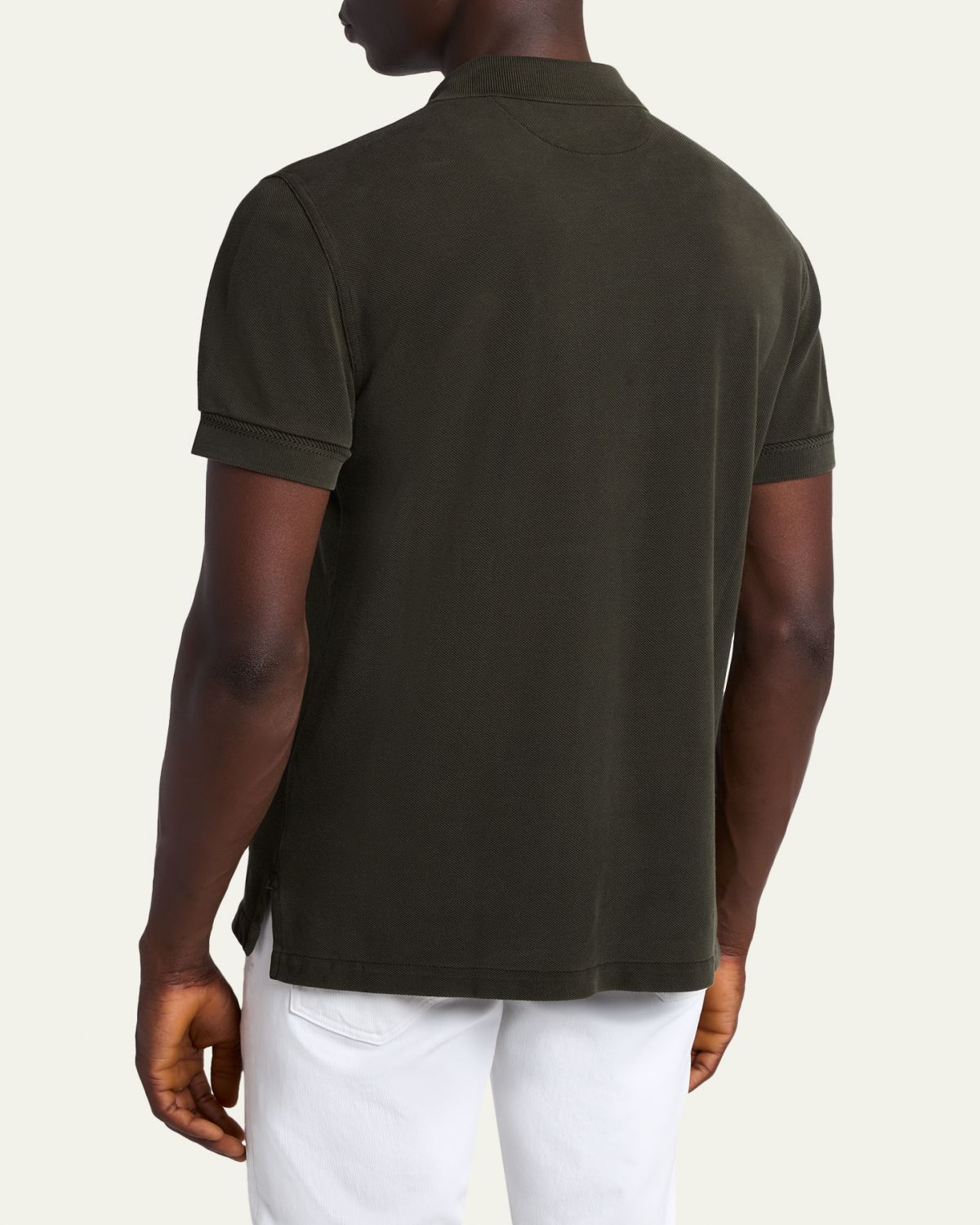 TOM FORD Men's Lyocell Pique Polo Shirt | Thumbnail 7 TOM FORD Men's Lyocell Pique Polo Shirt | Thumbnail 7